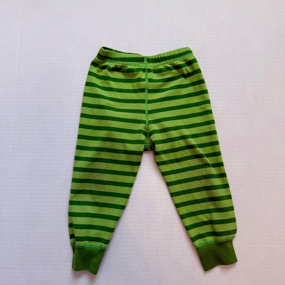 Patagonia Lime Green Striped pant base layer